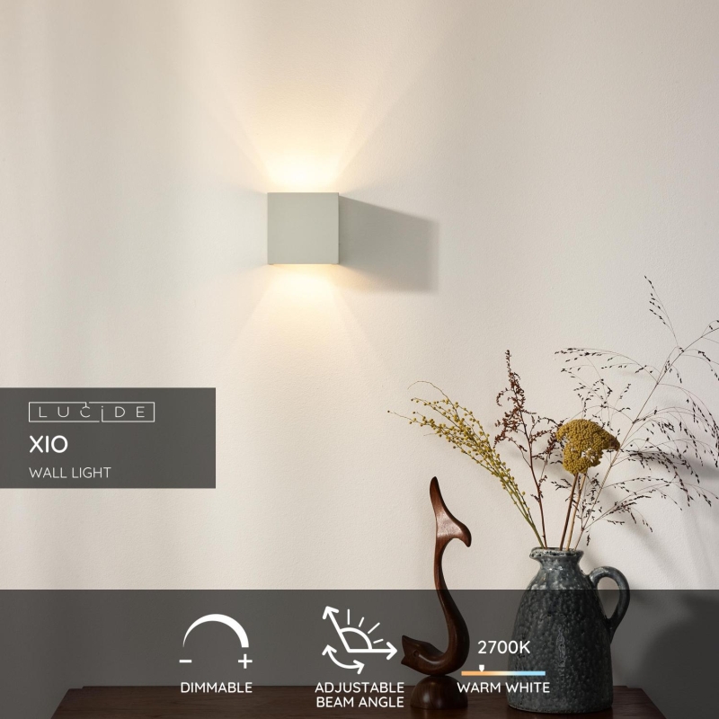 Lucide XIO - Nástenné svietidlo - LED Dim. - G9 - 1x4W 2700K - Biela